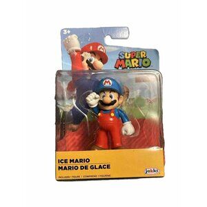 World of Nintendo Ice Mario 2.5" Super Mario Figure Jakks Pacific Wave Nintendo